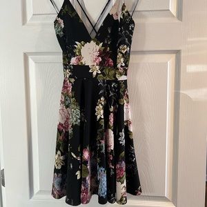 Black floral dress